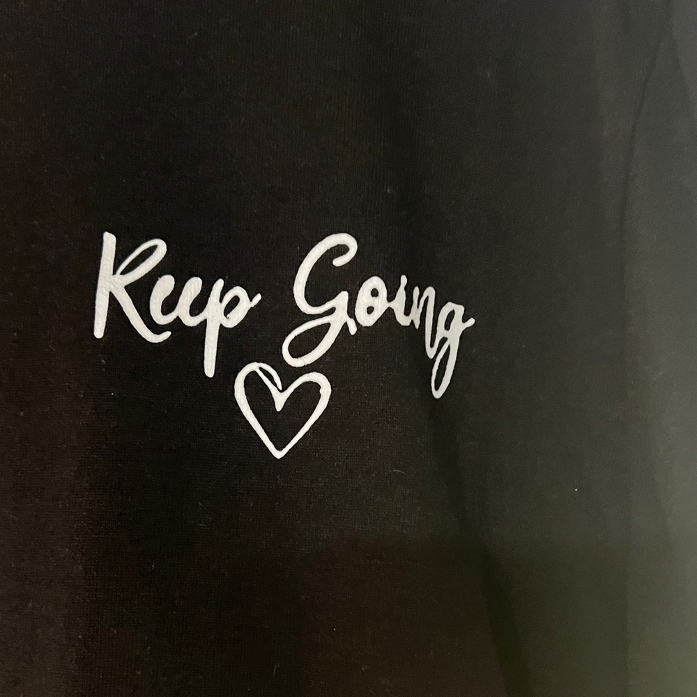 Black Tee with Motivational Print
